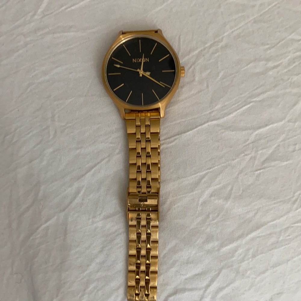 Nixon gold watch for sale. Only worn twice.